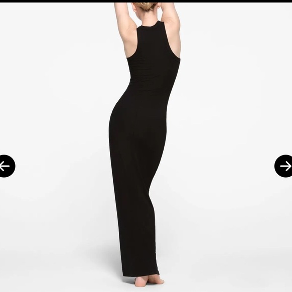 Skims Soft Lounge Sleeveless Long Dress XXS Onyx - Picture 5 of 11
